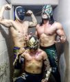 With Gravity and Cometa Maya, part of his BIG Lucha training group, August 2021.